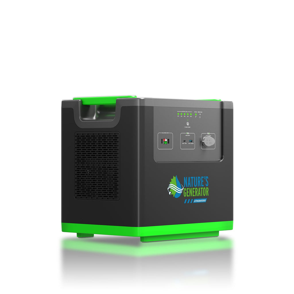 Nature's Generator Lithium 6000 with Solar Panels and Wind Turbine