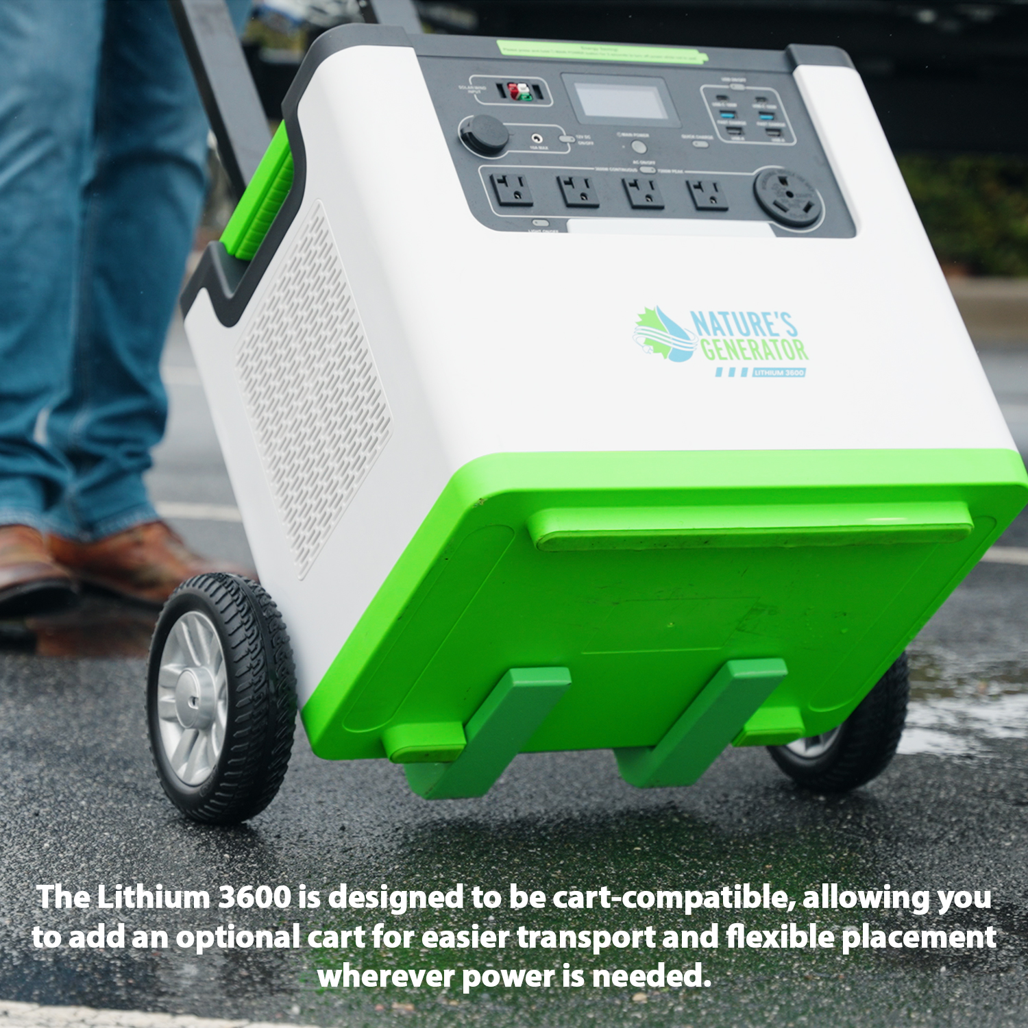 Nature's Generator Lithium 3600 Solar Generator and Transfer Switch