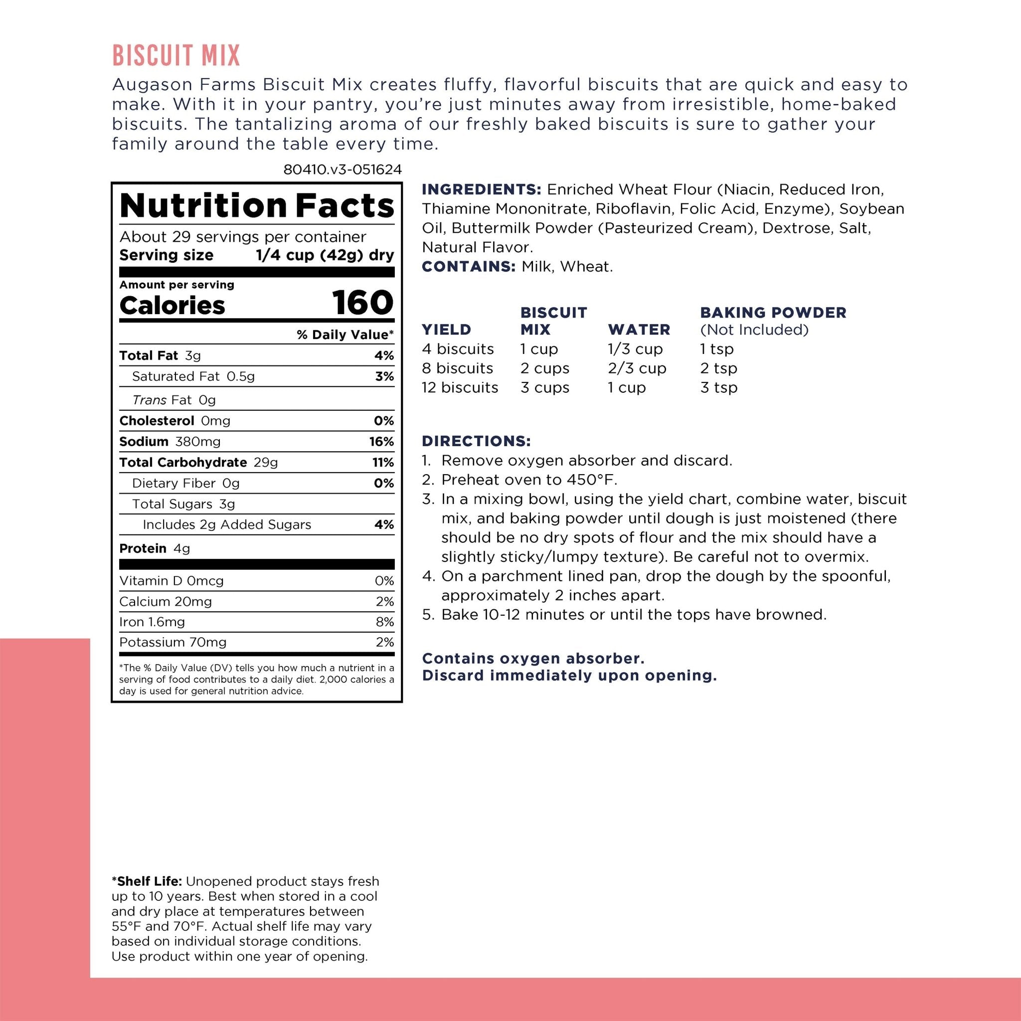 Buttermilk Biscuit Mix Can, 29 Servings