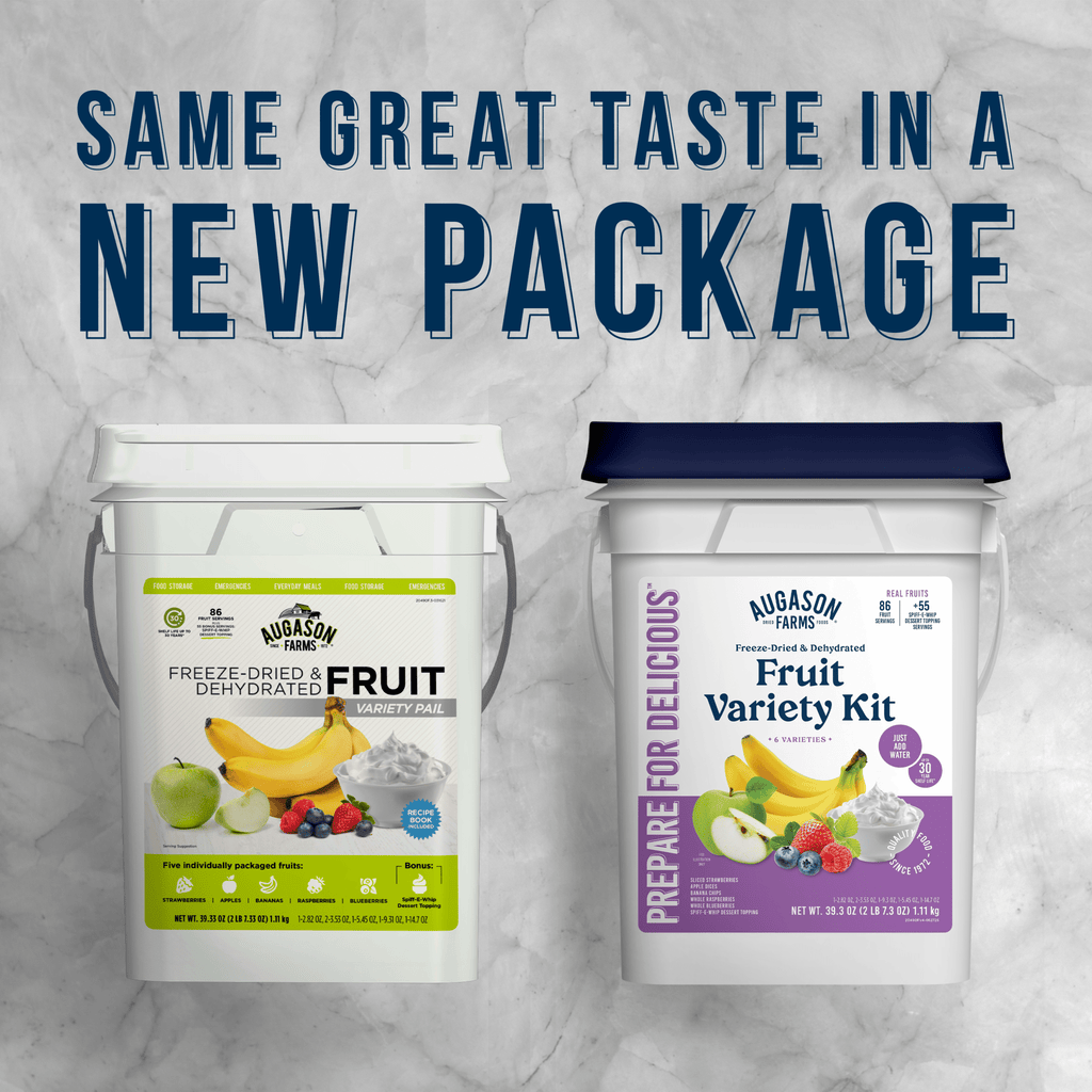 Dehydrated & Freeze Dried Fruit Variety Pail, 86 Servings