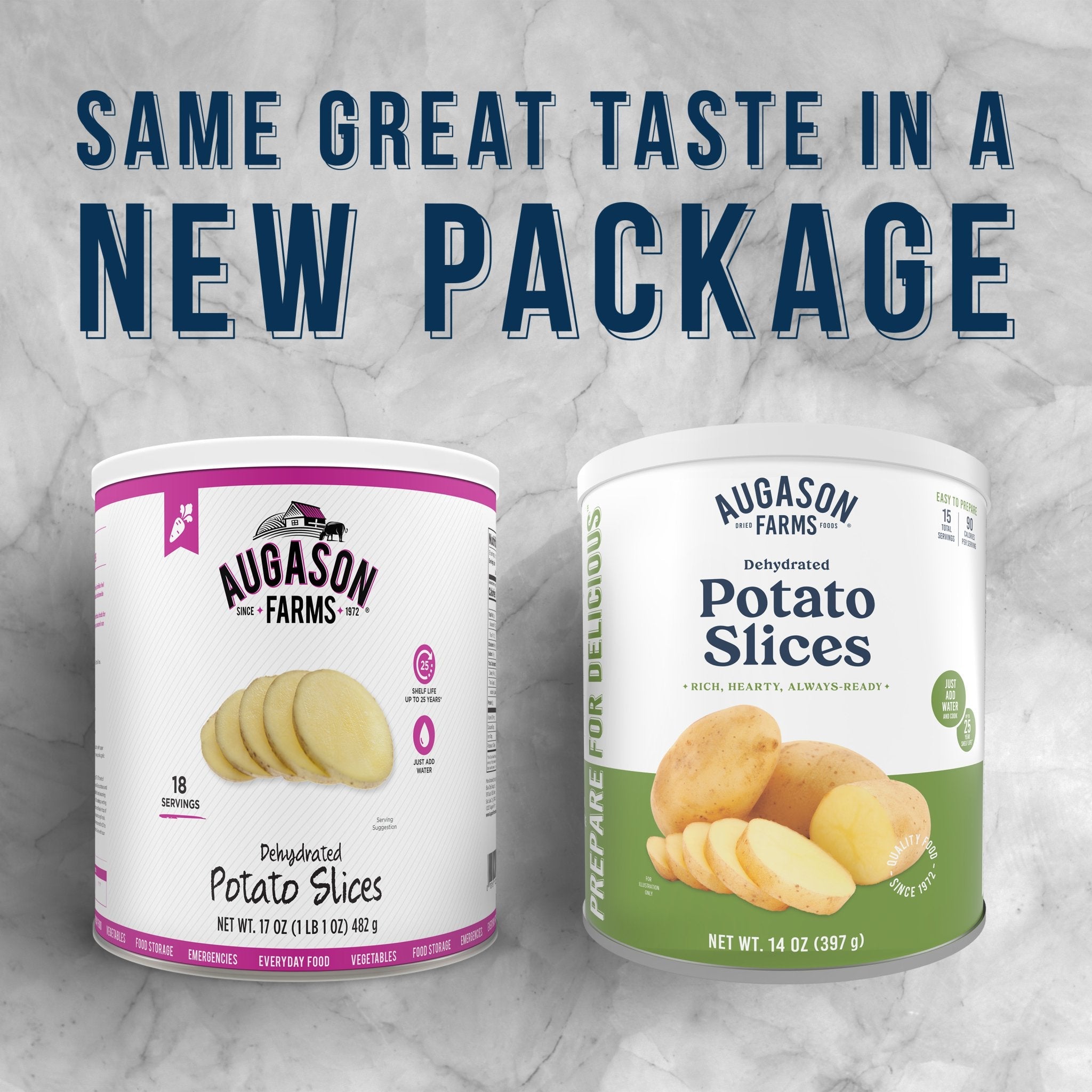 Dehydrated Potato Slices Can, 15 Servings